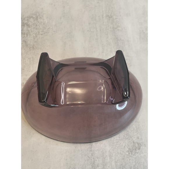 Vtg Viking Amethyst Scroll Oval Bowl Hand Made - Picture 8 of 9